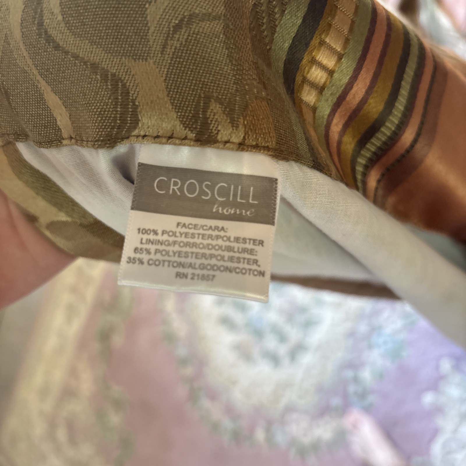 2 Croscill Dover Manor Dunhill Townhouse Curtain Panels lined 84″x48″