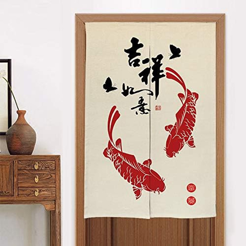 Kitchen Bedroom Partition Curtain – Japanese Noren Doorway Feng Shui Door Curtai