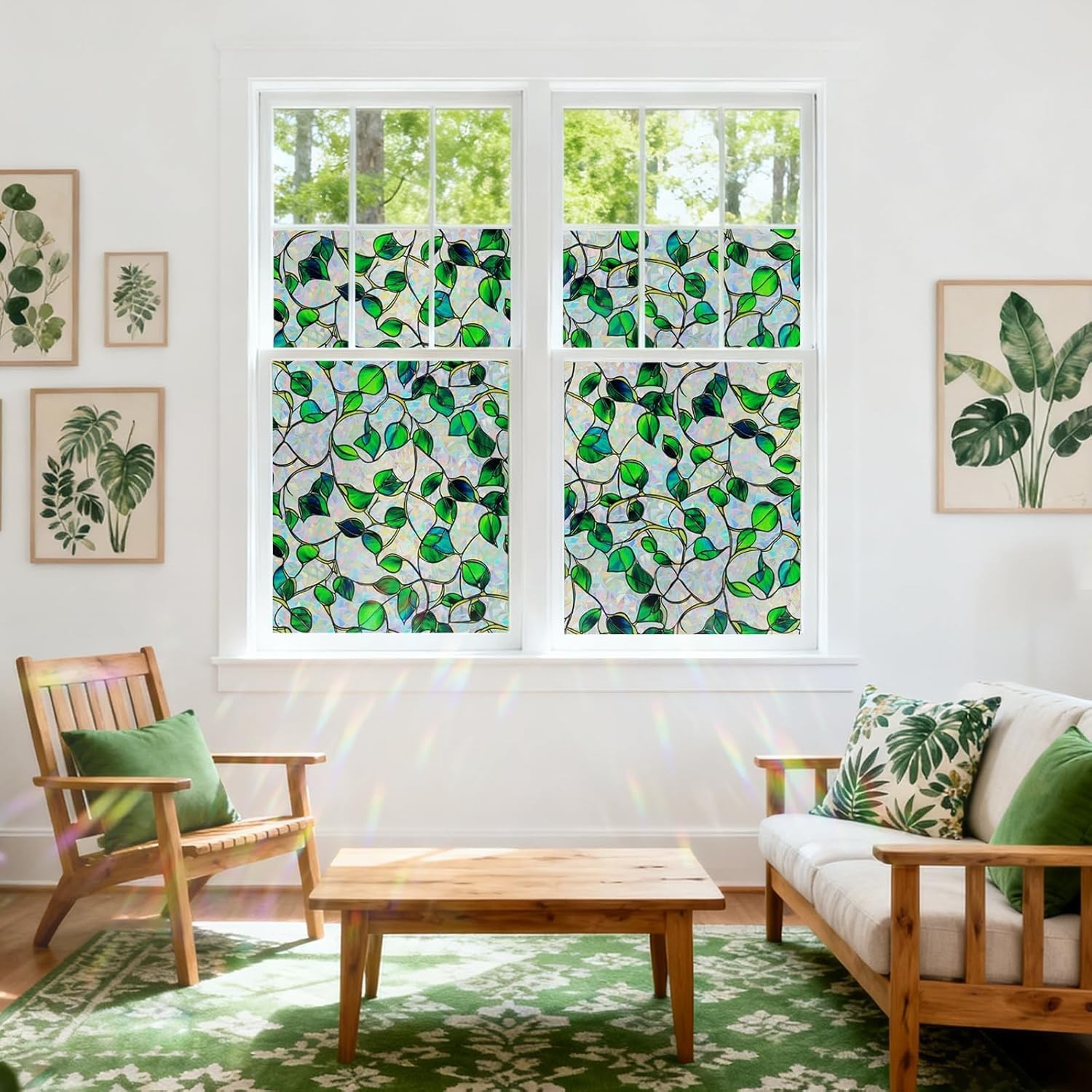 Rainbow Window Privacy Film,Heat Control,UV Blocking,Anti-Glare 78.5″L x 17.5″W