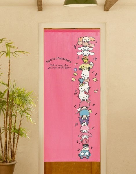 MADE in JAPAN Sanrio Sanrio Characters Doorway Curtain Tapestry Room Decor Pink
