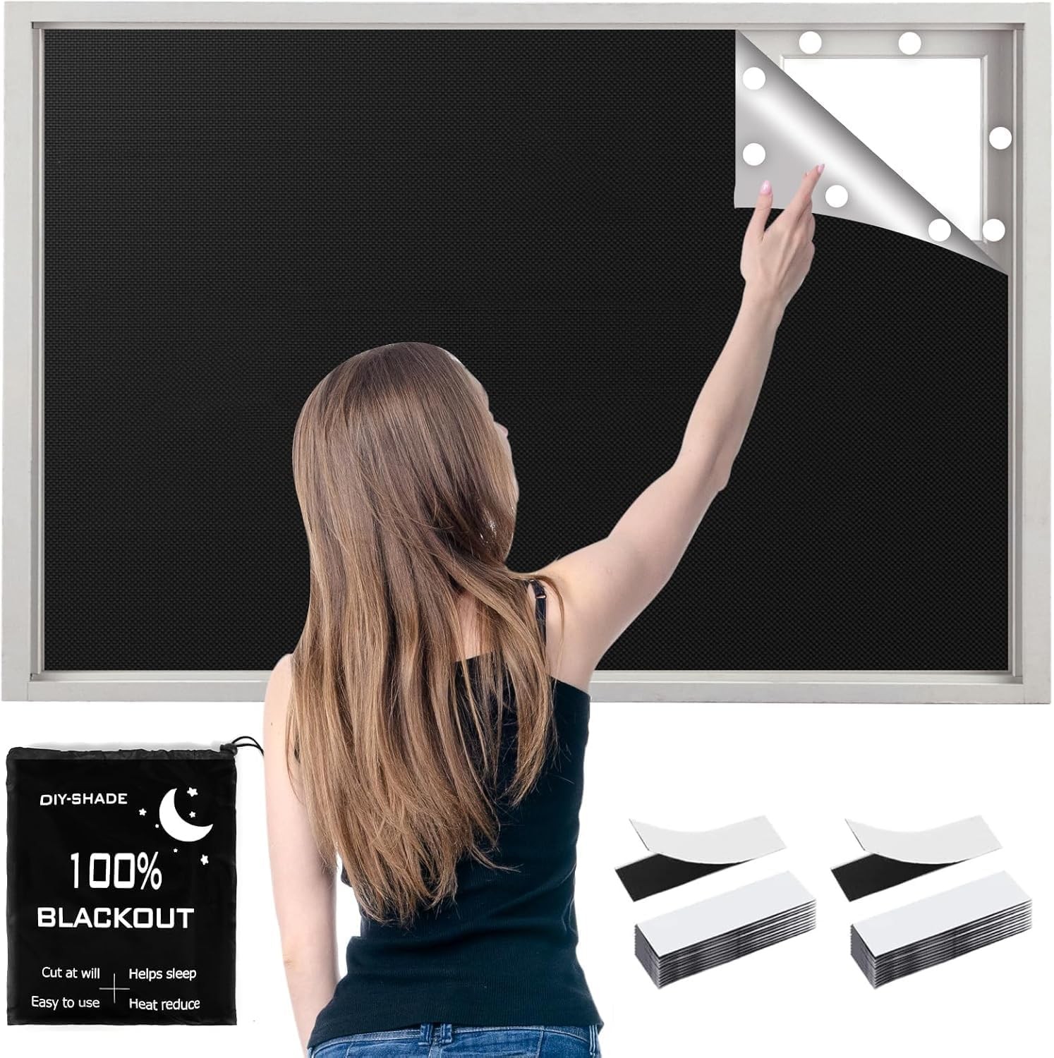 Cortinas opacas recortables de 157″ x 57″ para dormitorio, caravana y guardería