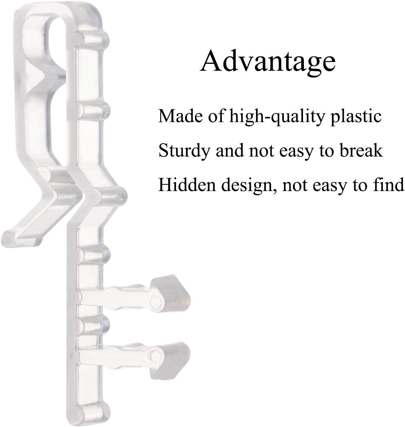 Valance Clips for Blinds 2 Inch Hidden Channel Window Blind Clips Clear Plastic