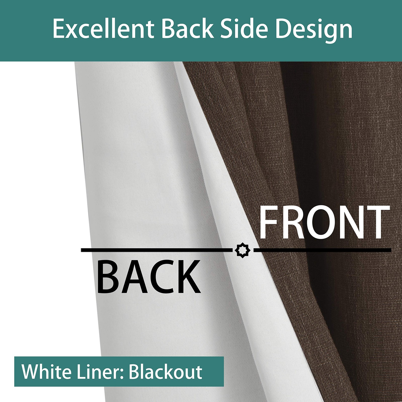 Lordtex Linen Look Textured Blackout Curtains Thermal Insulated Liner – Heavy