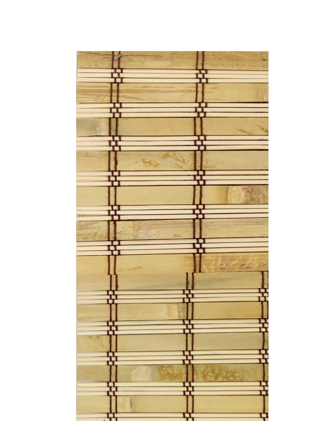 Cordless Light Filtering Bamboo Roman Window Blind Sun Shade with Valence -Khaki