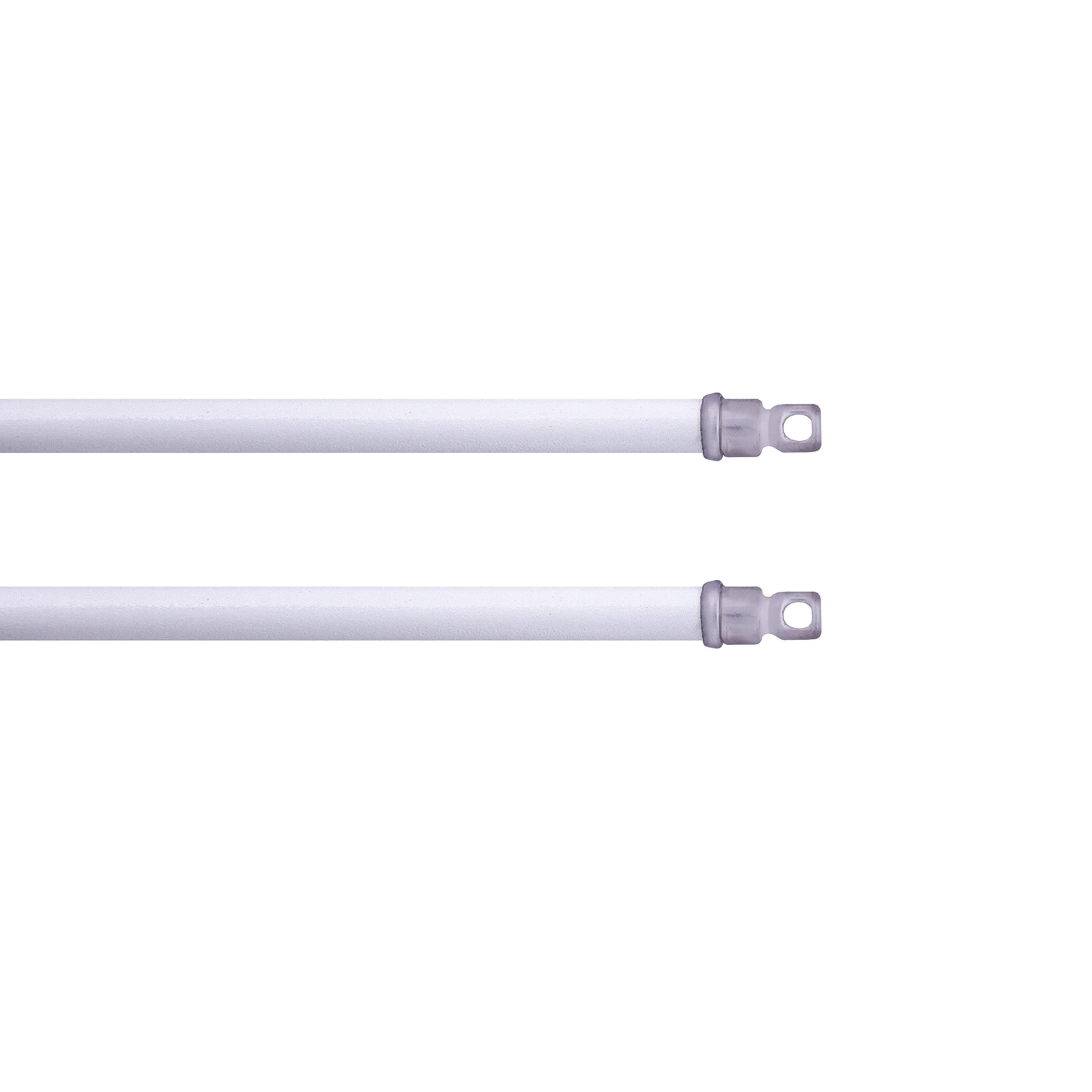 21-38 Inch Adjustable Petite Swivel Sash Rod 2-Pack 5/16″ Diameter White