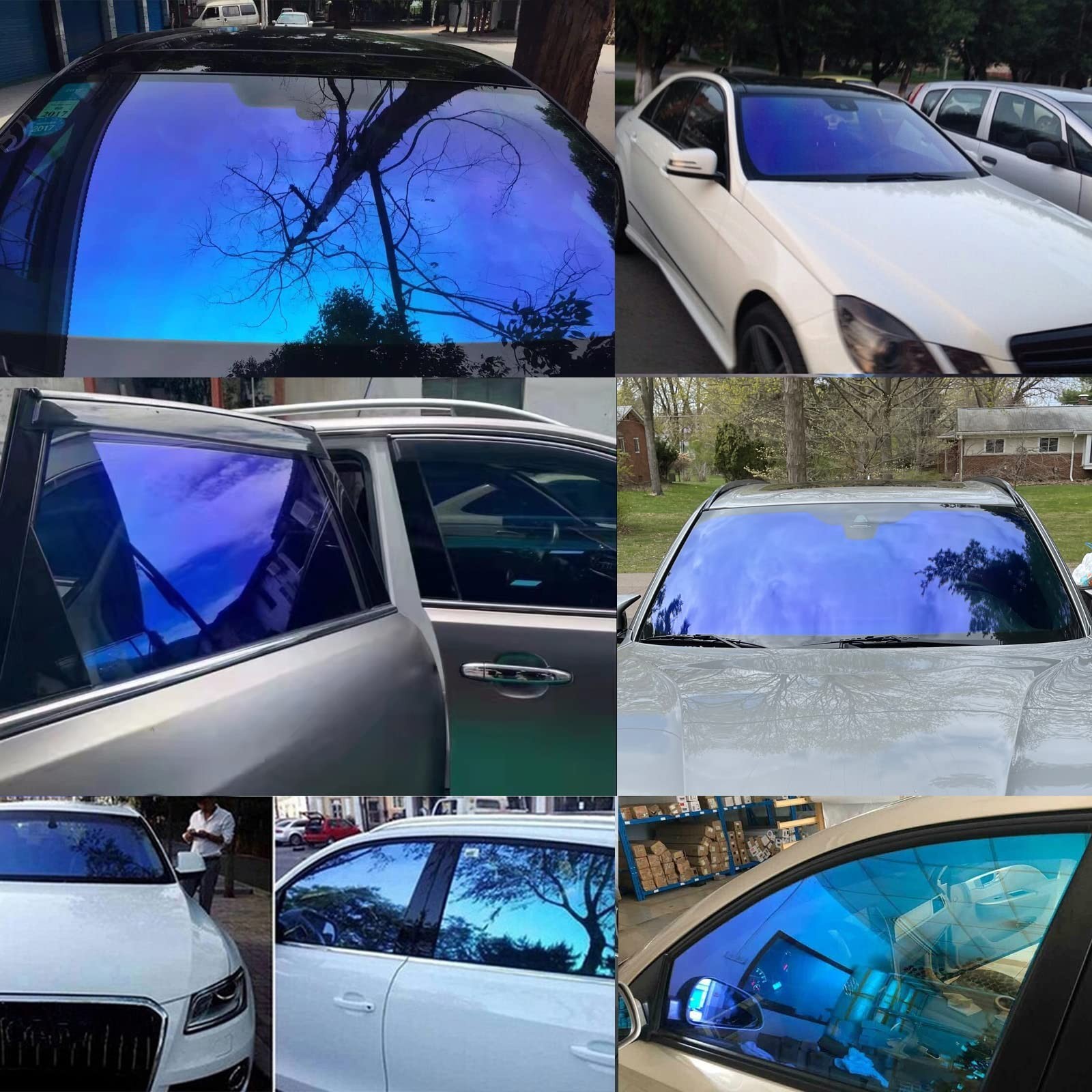 Dark Blue Car Window Tint Film – 65% VLT Solar Protection, Scratch Resistant, UV