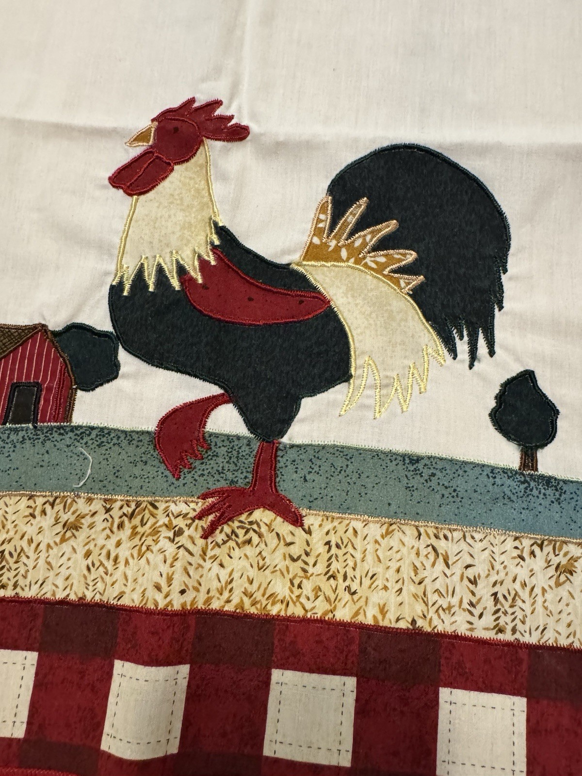 Lot Of 4 Rooster Cottage Country Farmhouse Curtain Panels Valances 29.5 “x 34.5”