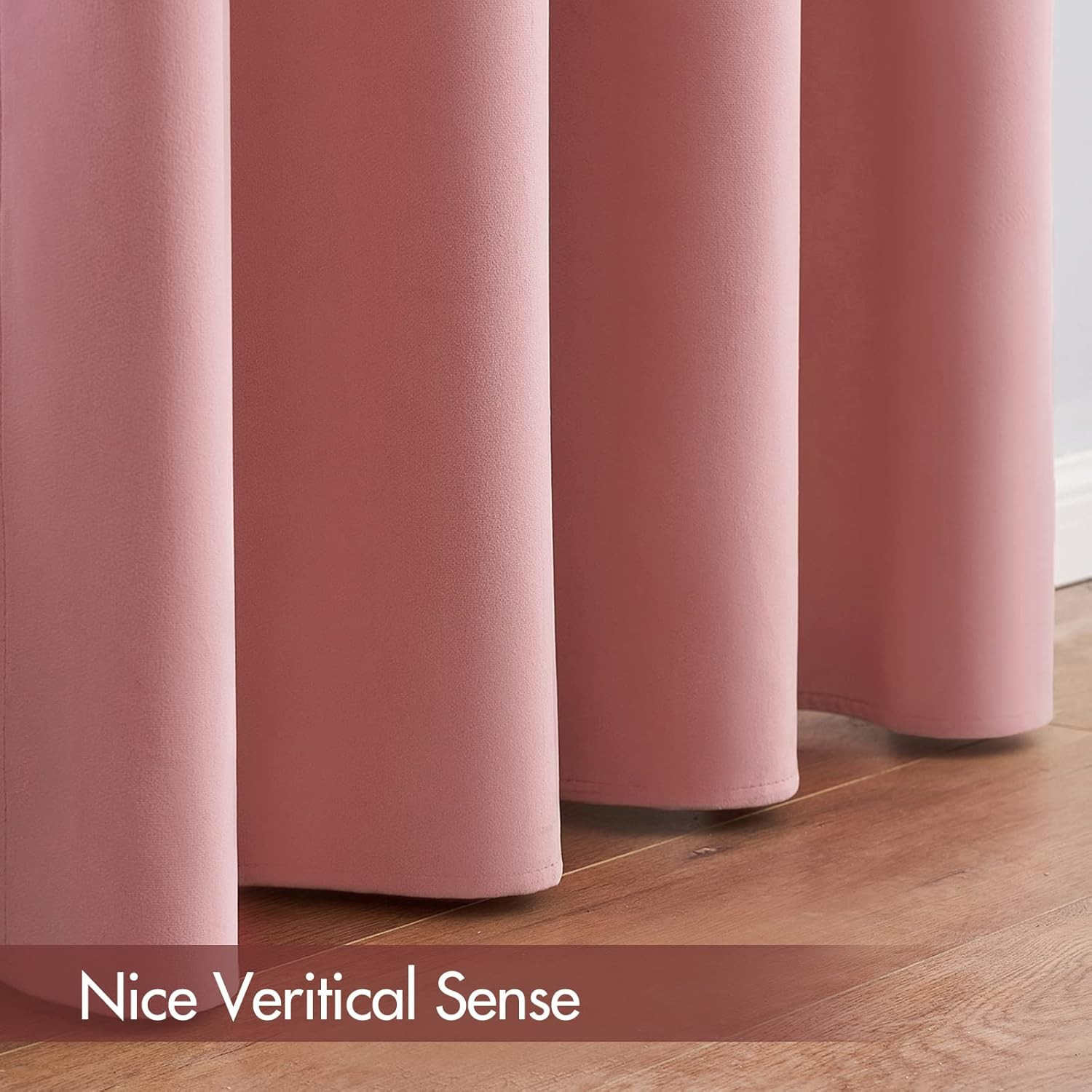 MIULEE Blush Pink Velvet Curtains Thermal Insulated Blackout Curtain Drapes for