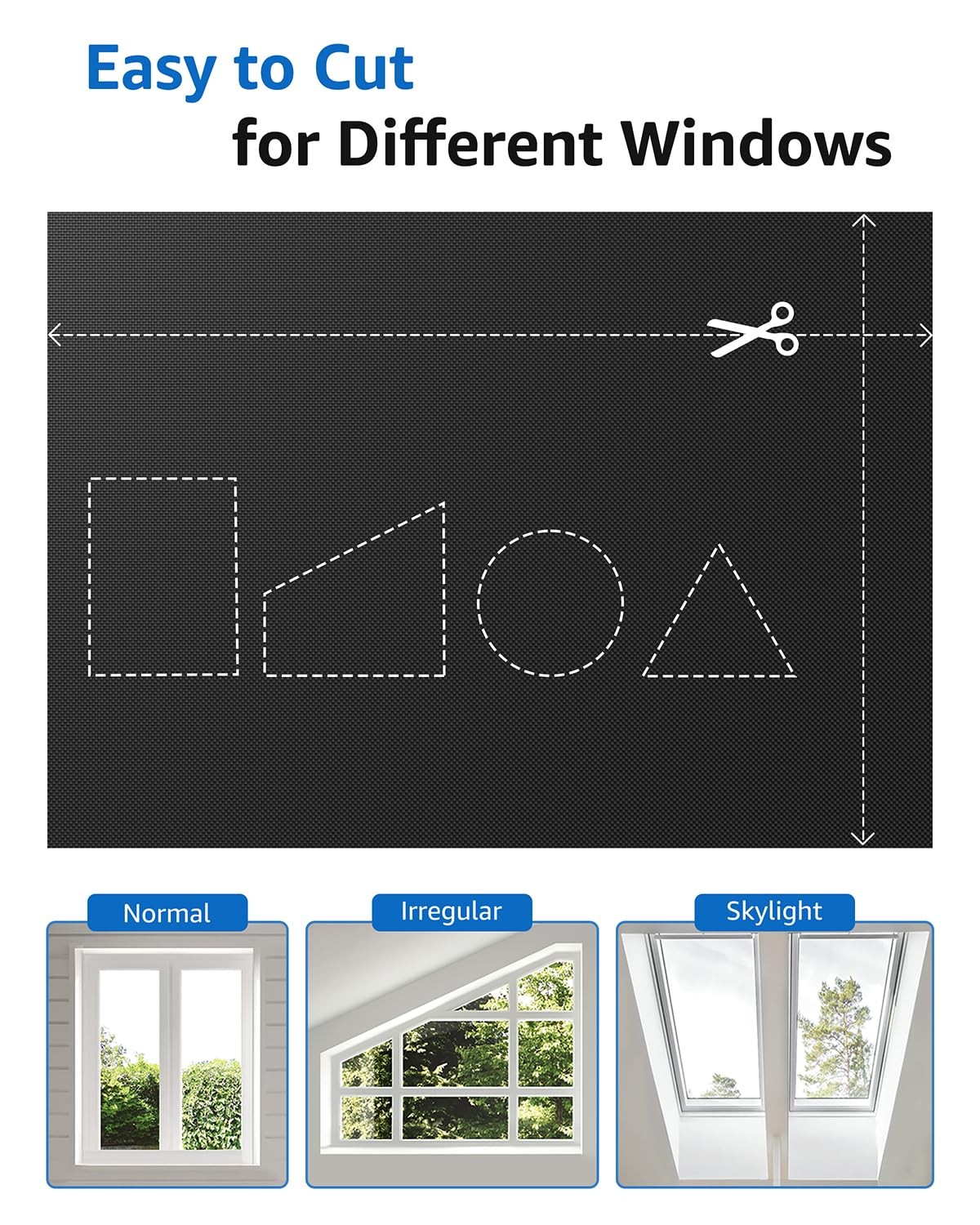 Blackout Curtains for Bedroom Portable 32″x58″,No Drill Blackout Shades with …