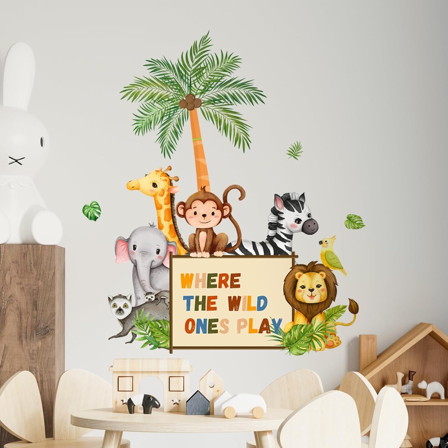 Supzone Jungle Animals Wall Decals Playroom Stickers Where The Wild…