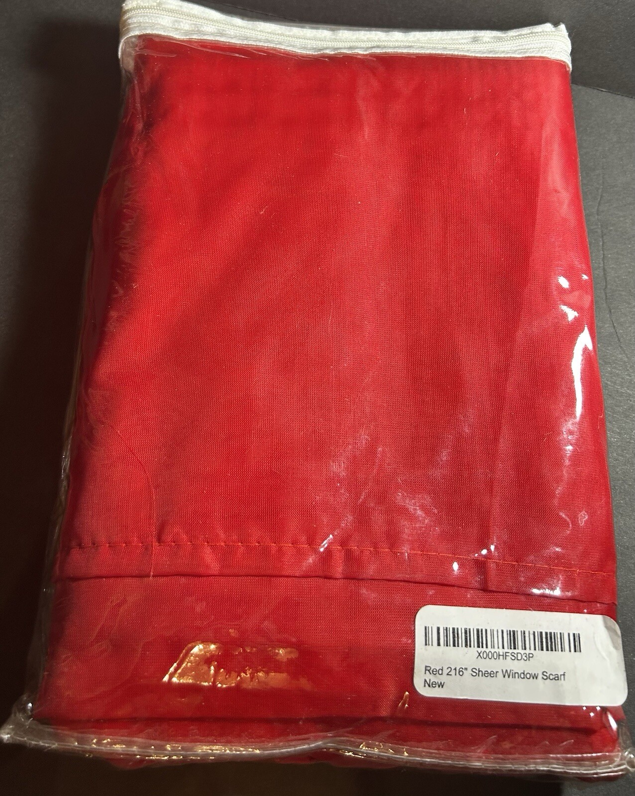 Red Sheer Window Scarf Approx: 56” X 216” NEW