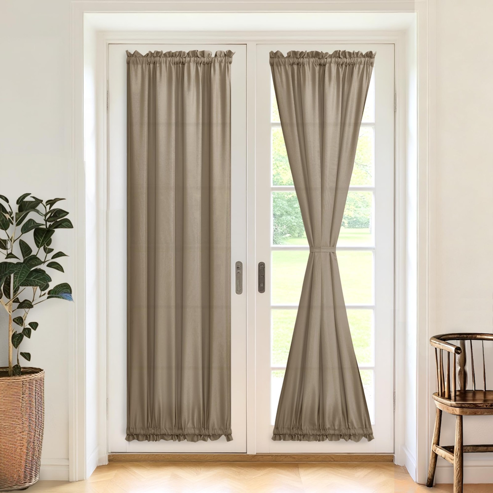 French Door Curtains for Sidelights, Rod Pocket Thermal Insulated Front Door …