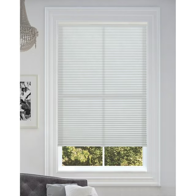 BlindsAvenue Cordless Filter Honeycomb Shade, 9/16″ , White 30-39 5″ W x 72″ H
