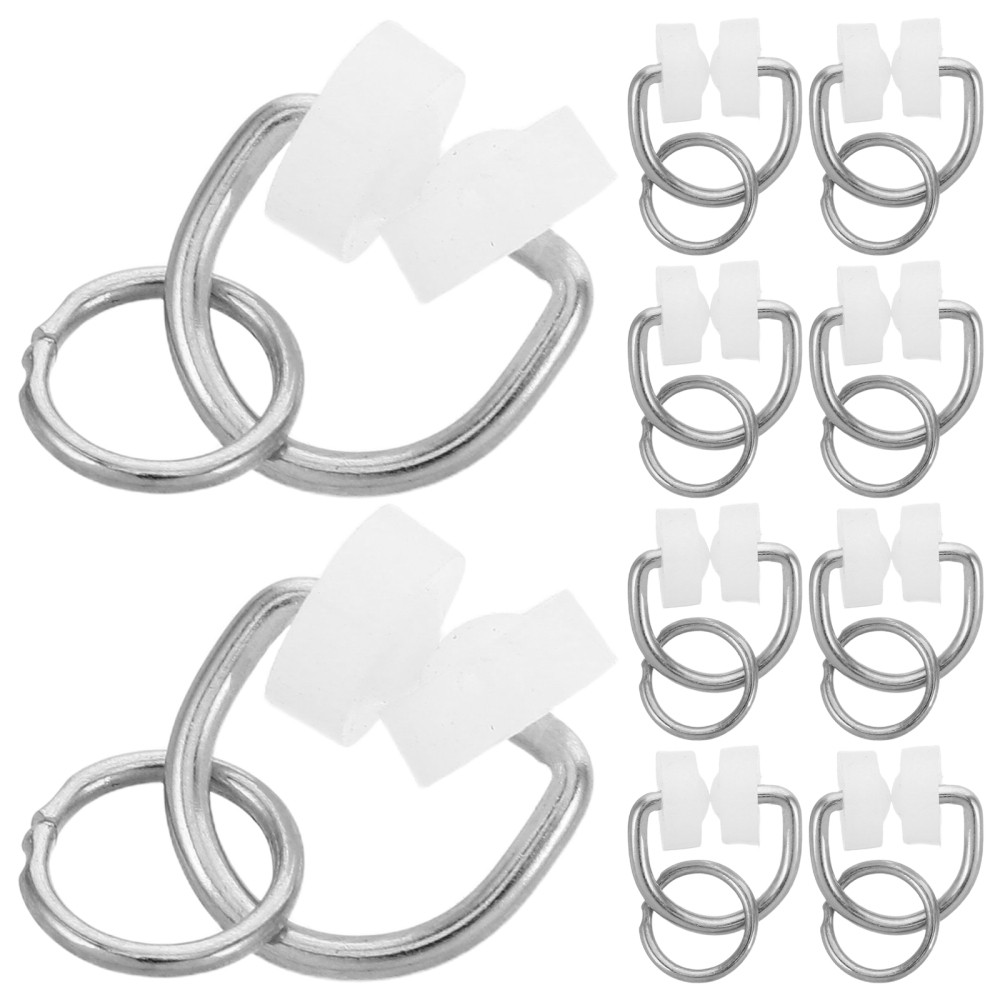 50 Pcs Curtain Roller Accessories Track Rollers with Hooks Gliders