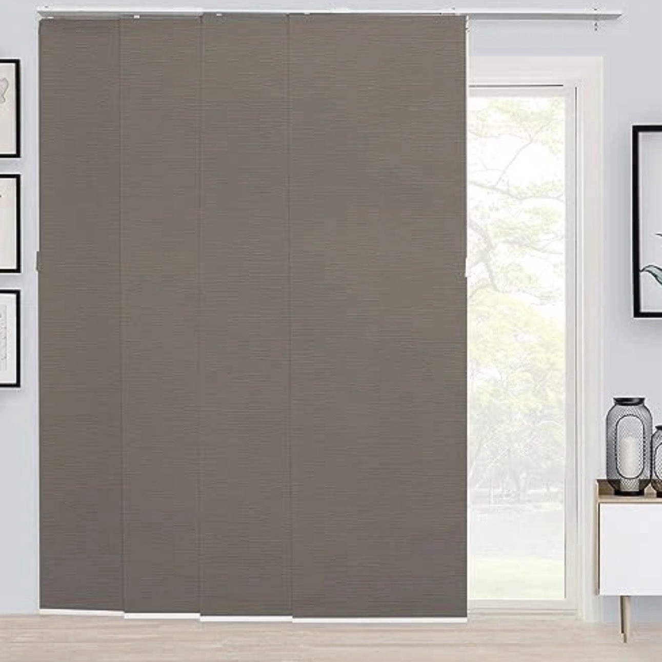 Embossed Textured Weave Fabric, 86″W x 96″H Dried Sage (Light Filtering)