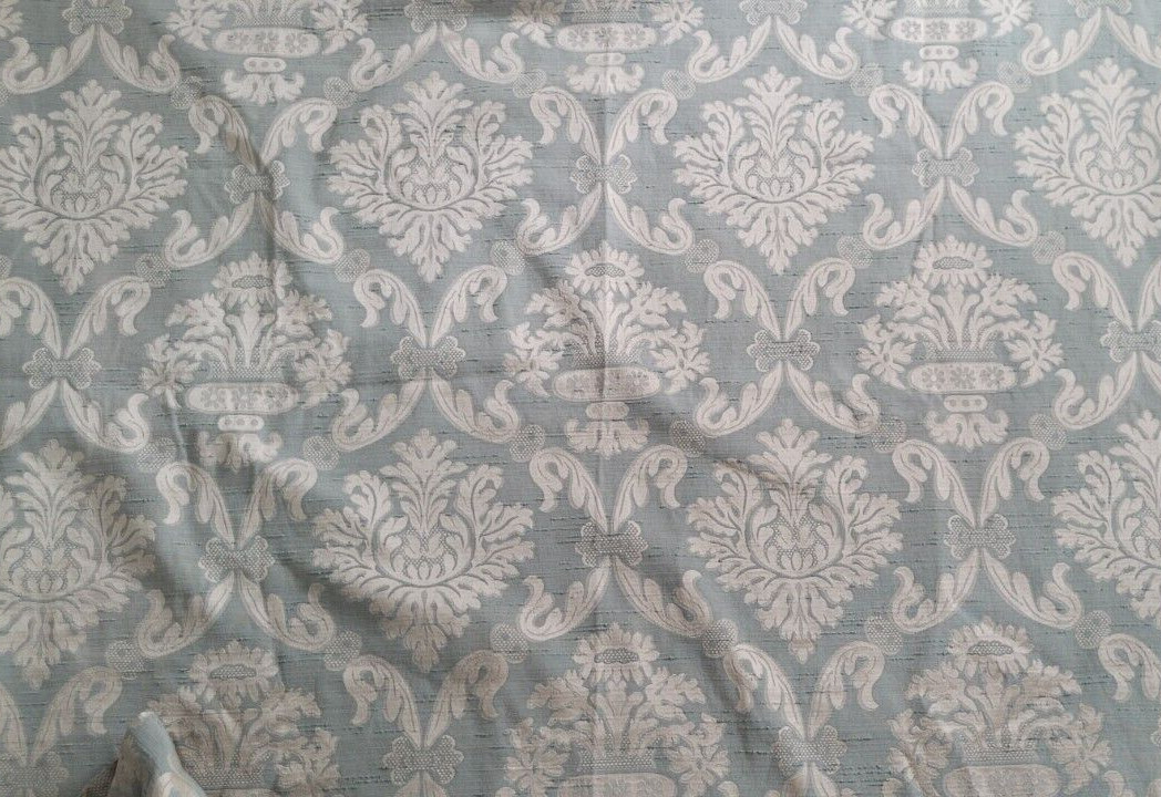 4 CROSCILL Curtain Panels Lined Weighted 82×48” & 2 Valances 17×49″ Green Gold