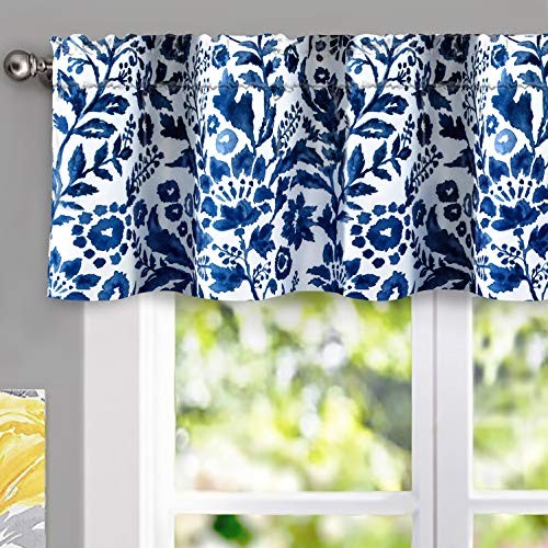 Julia Lined Valance Double Layer Thermal 52″W x 14″L (Pack of 1) Navy
