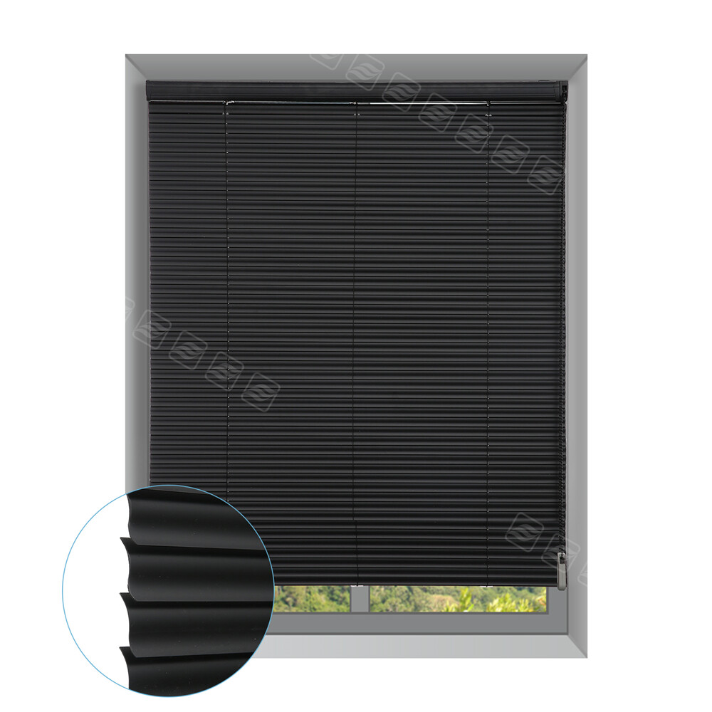 Changshade CUSTOM CUT Corded Mini Blind Window Blinds 1” Vinyl Horizontal Blinds