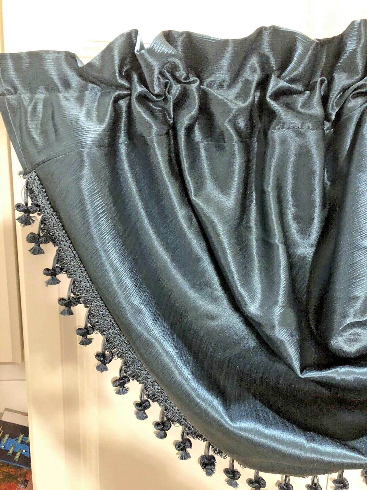 Royal Velvet Hilton Waterfall Rod Pocket Valance 58 W x 38 L PEACOCK COLOR