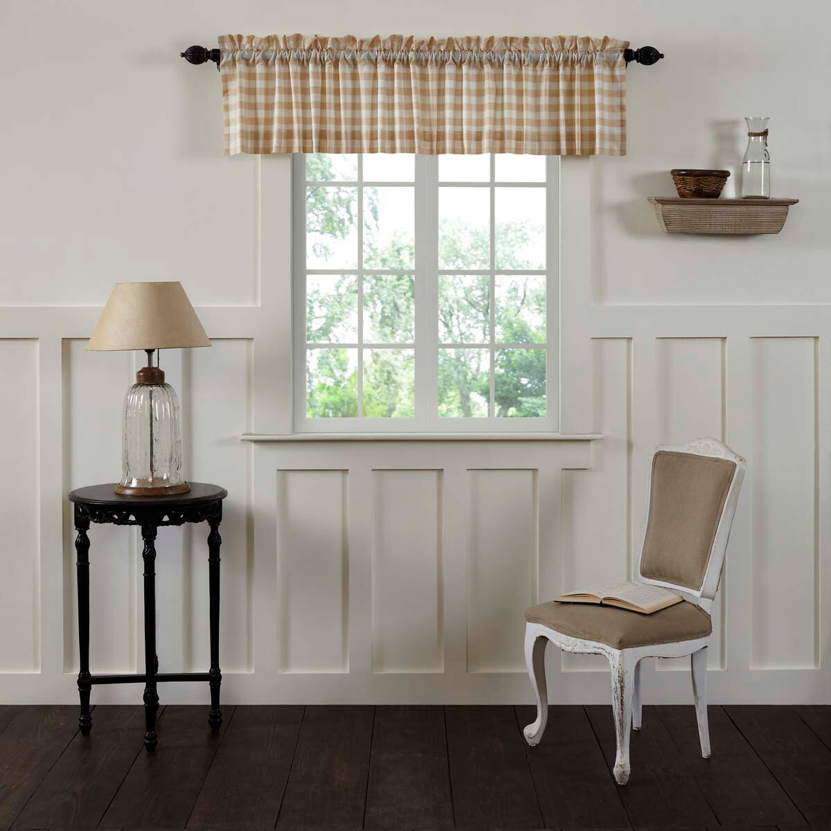 Annie Buffalo Check in Tan Valance 16″ x 72″ Lined