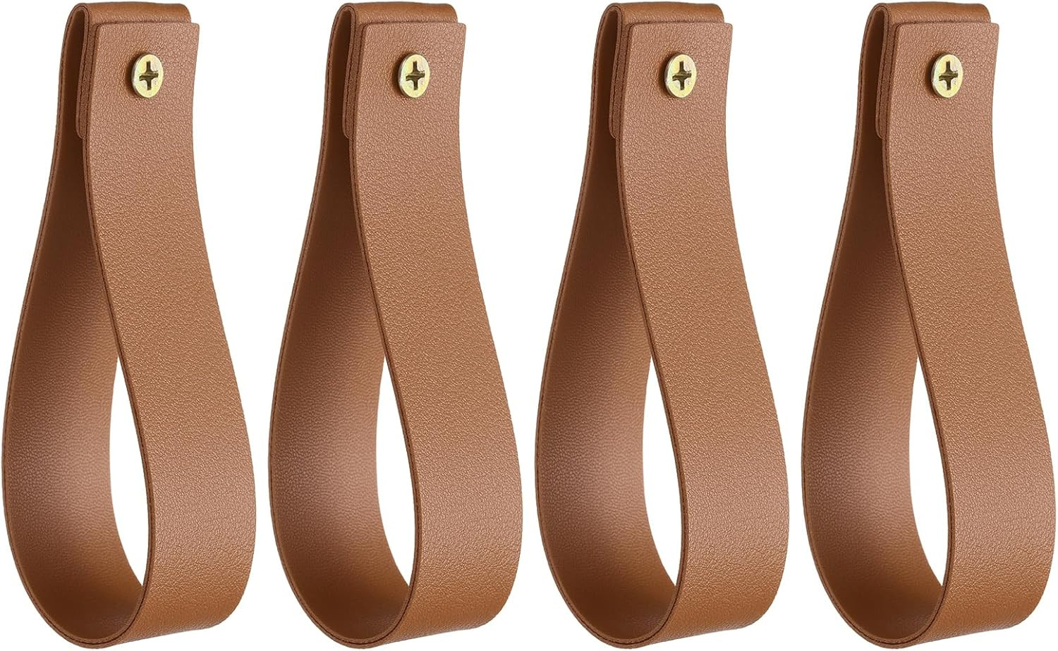 4Pcs Leather Curtain Rod Holder 1 X 4.7 Inches Wall Hanging Straps Curtain Rod H