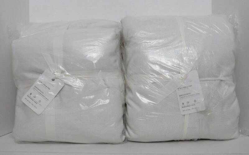 Pottery Barn Broadway Curtains 2-Sets/2, 4 Panels 100″ x 84″ B/O White NWT