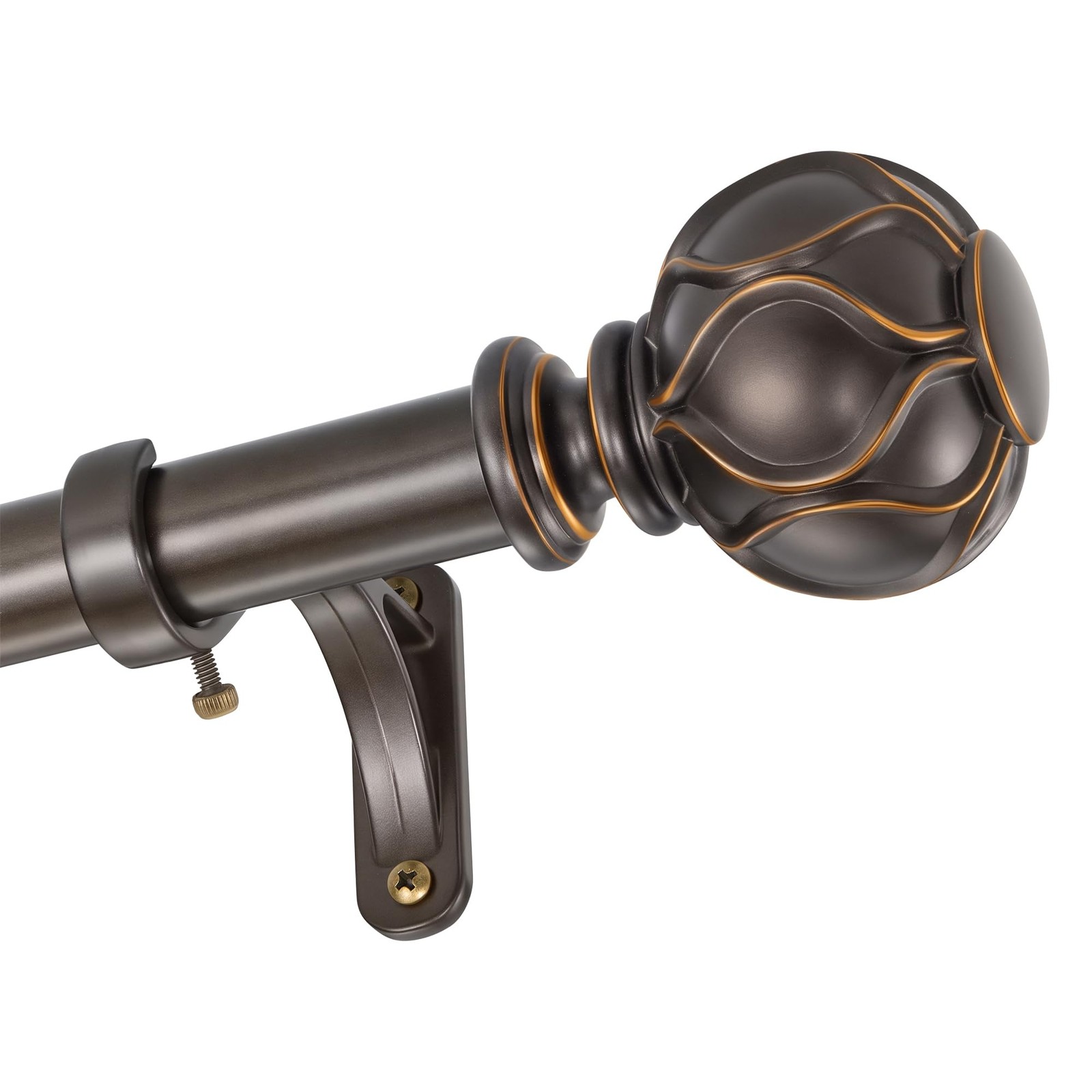 Heavy Duty Adjustable Curtain Rod Window Drapery Hardware Solid Metal Bracket