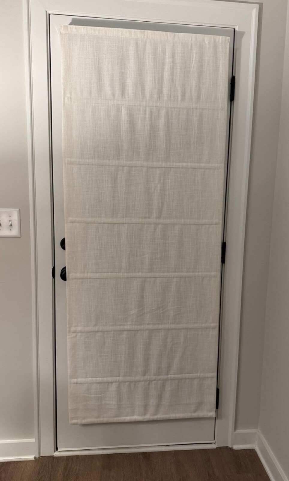 TWOPAGES Liz Linen Roman Shade Cordless Ivory White 28” x 67” – 70”