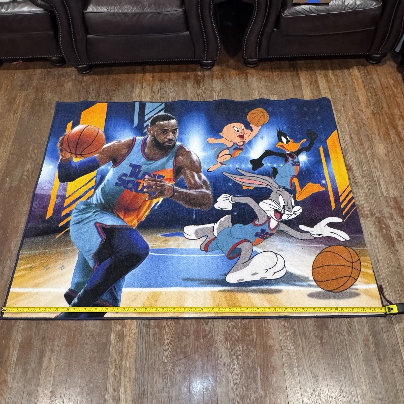 Space Jam 2 Kids 69″ x 52″ (5.75′ x 4.33′) Non-Slip Area Rug LeBron James