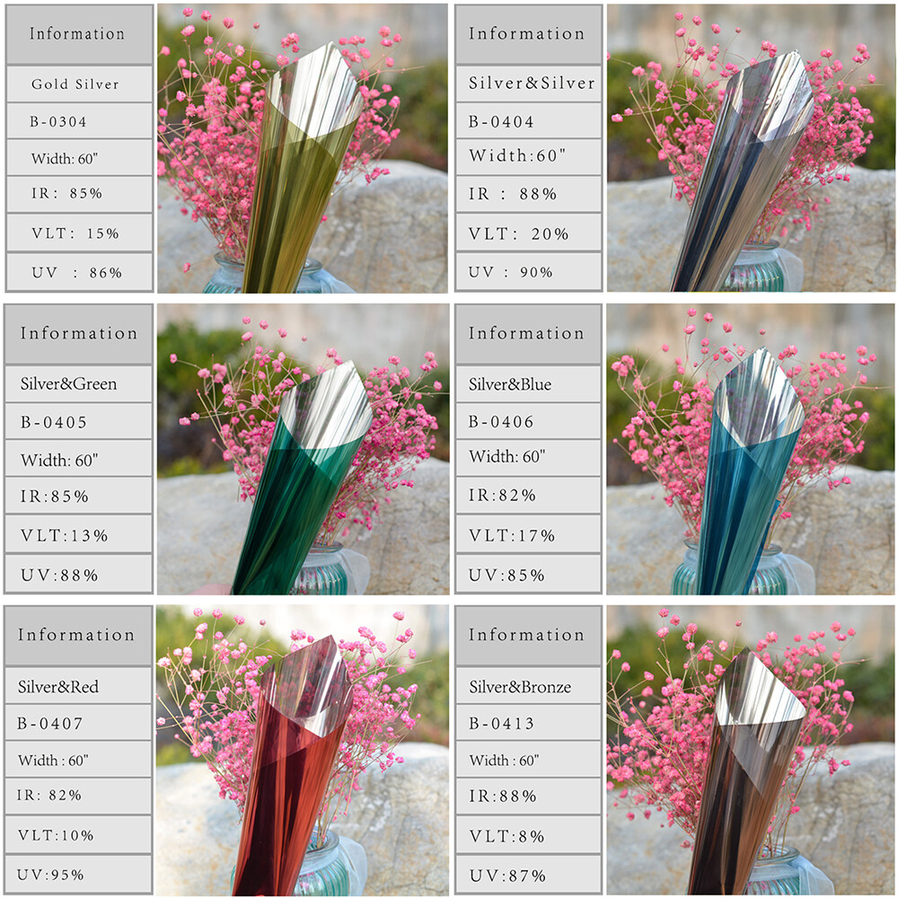 Window Tinting Reflective One Way Mirror Film Solar Anti UV Heat For Home Office