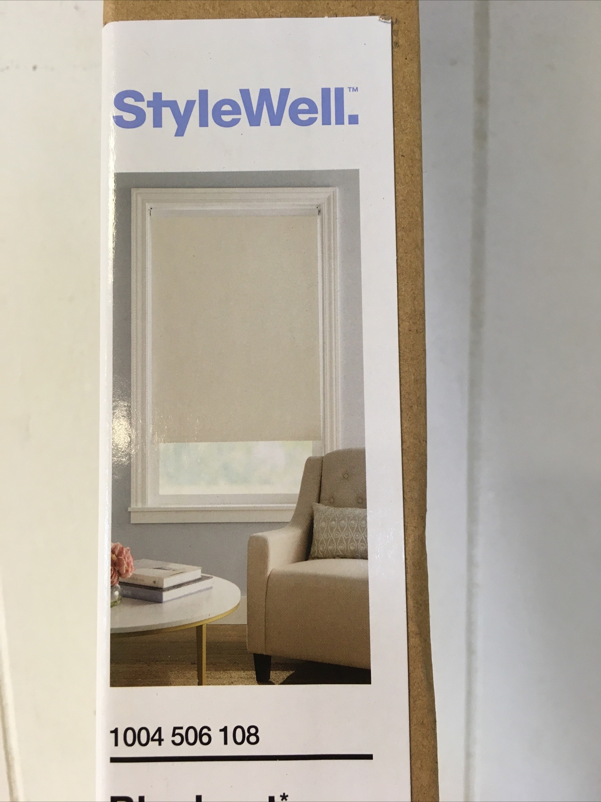 StyleWell Cordless Blackout Roller Shades – Taupe 37×78