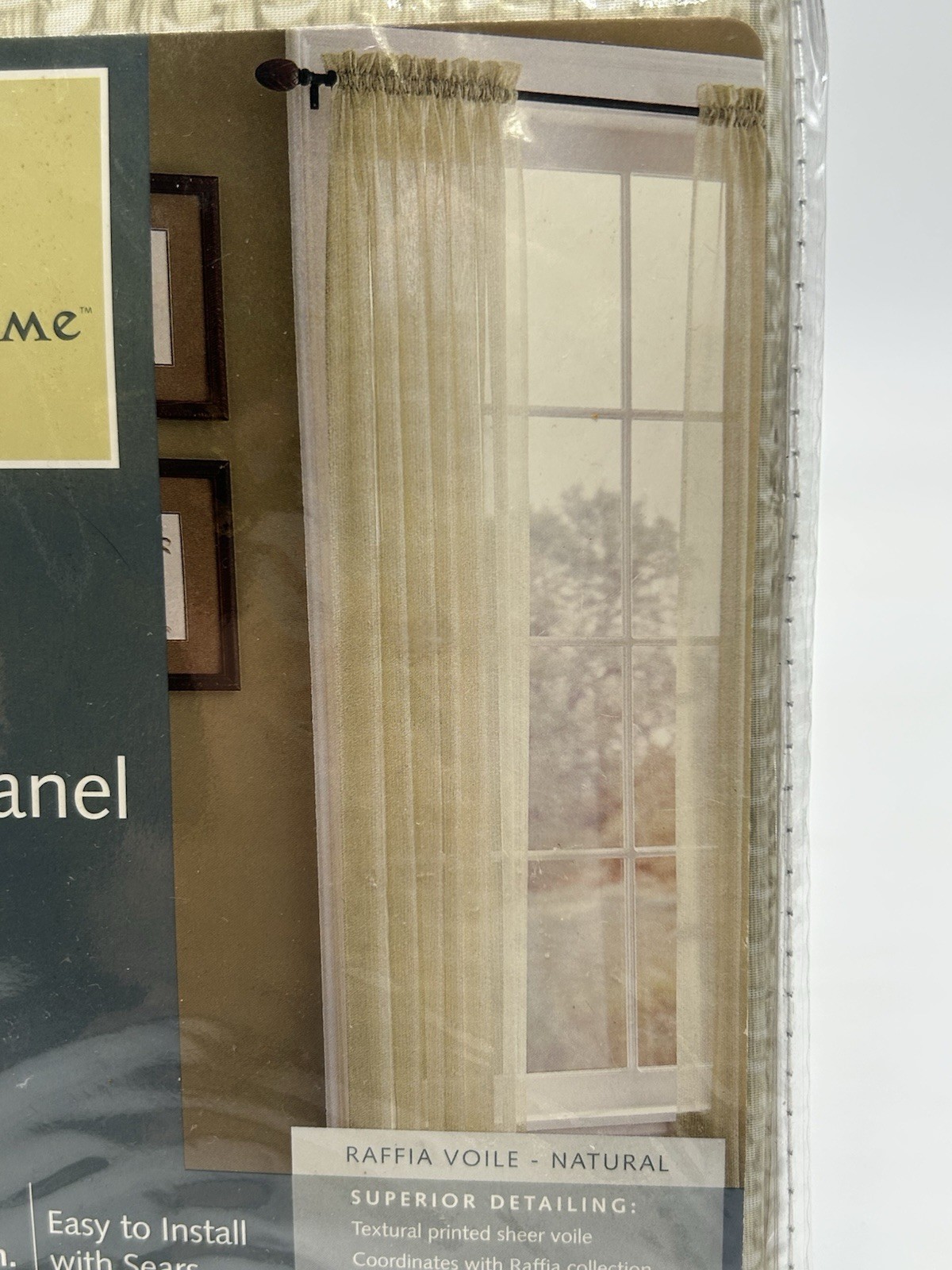 Sheer Pattern Voile 60”W x 84”L Window Panel Set Of 2 Raffia Voile Romantic New