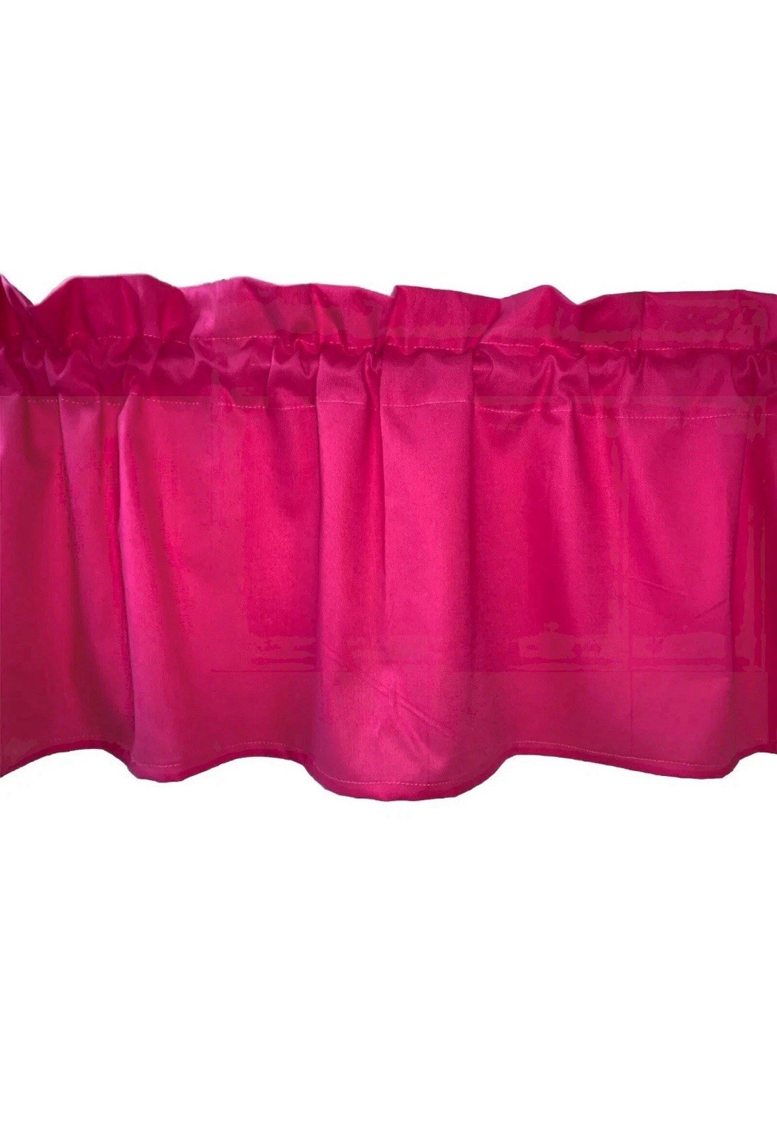 WINDOW CURTAIN VALANCE Pink Solid 100% Cotton Handmade Curtains Home Decor