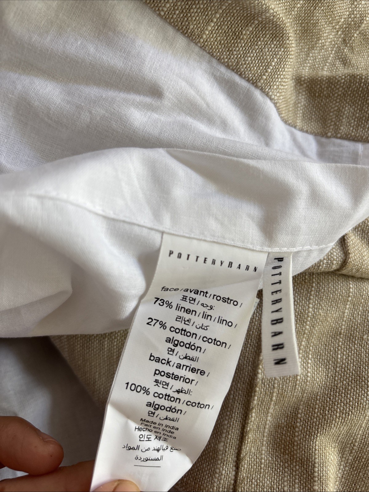 Pottery Barn Emery Linen Light Filtering Drapes Curtains Panels 48 X60” Oatmeal