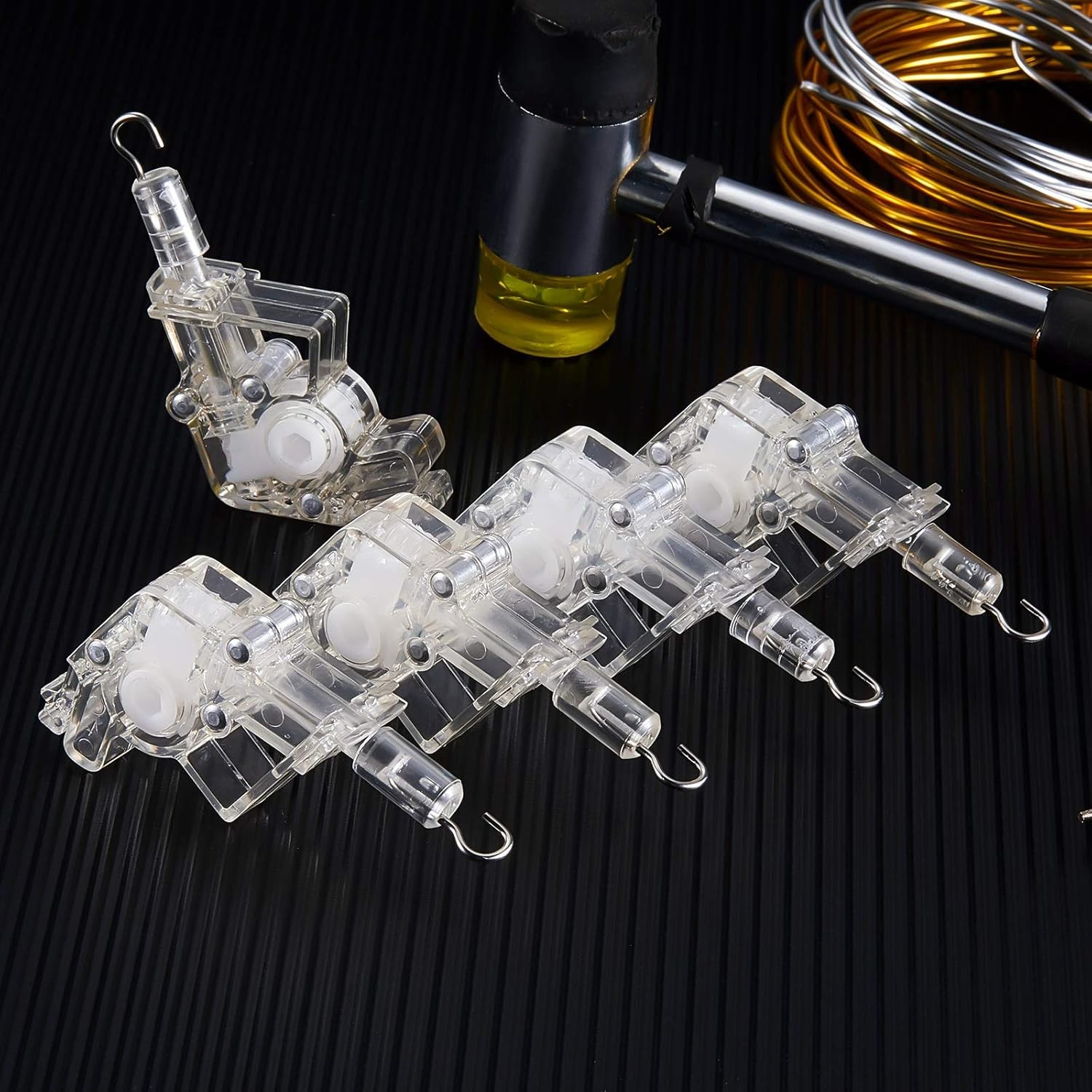 4pcs Low Profile Wand Tilter Universal Window Blind Replacement Parts Clear