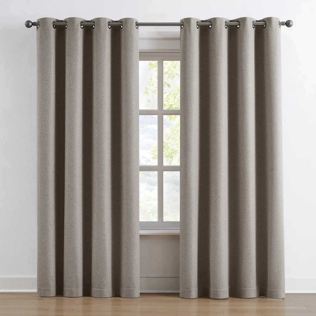 Pem America 100% Blackout Window Panels/Curtains, 2-pack. Beige 52″ x 84″ Each