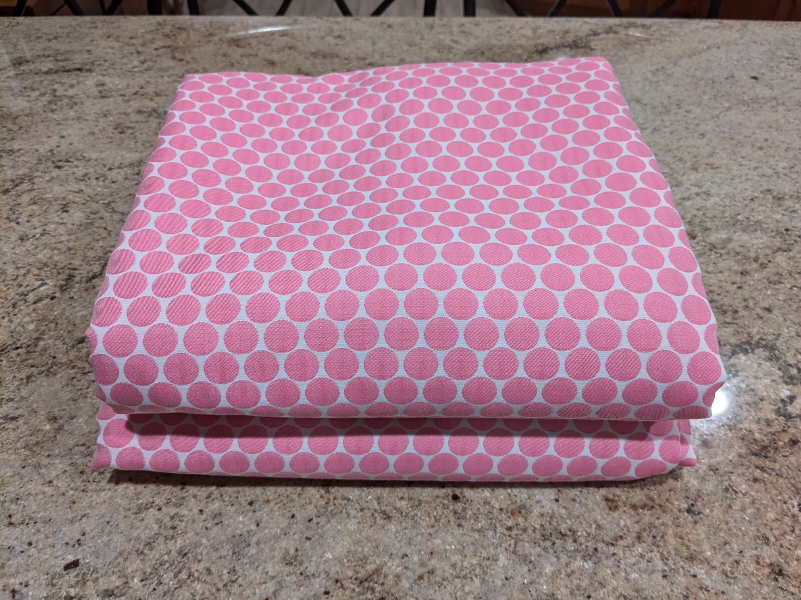 Pottery Barn Kids Dot Jacquard Blackout Panel , 44 x 84″ Bright Pink (set of 2)