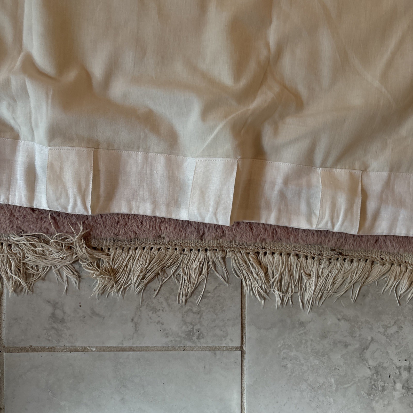 3 Peri Home Curtain Panels Ivory White 100% LINEN 86″ Long X 49″ Cotton lined