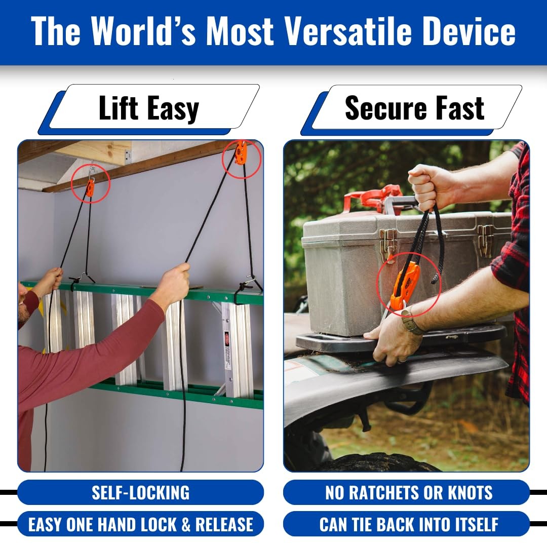 – 1/4 Inch, Medium Duty, (150 lbs Working Load Limit), Weather Resistant, Tie…
