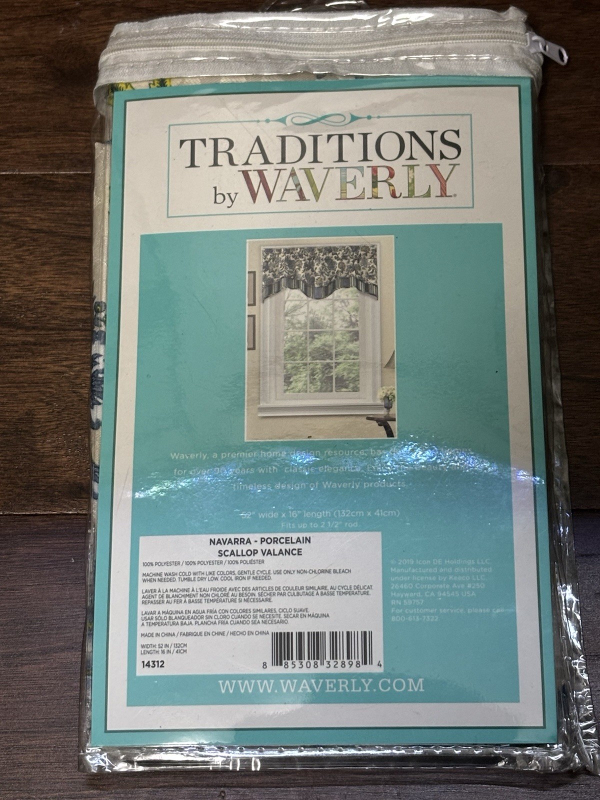 Traditions by Waverly Navarra Antique Scallop Valance Rod Pocket 52″W X 16″L
