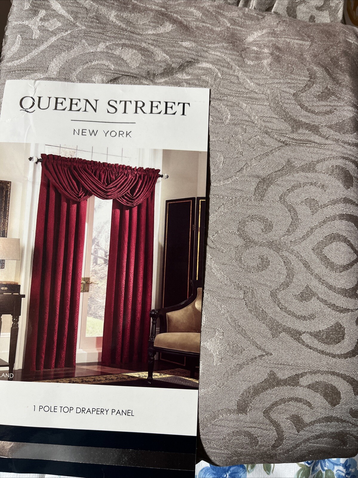 Queen Street New York Sutherland 50″ X 84″ 1 Pole Top Drapery Panel Natural, NIP