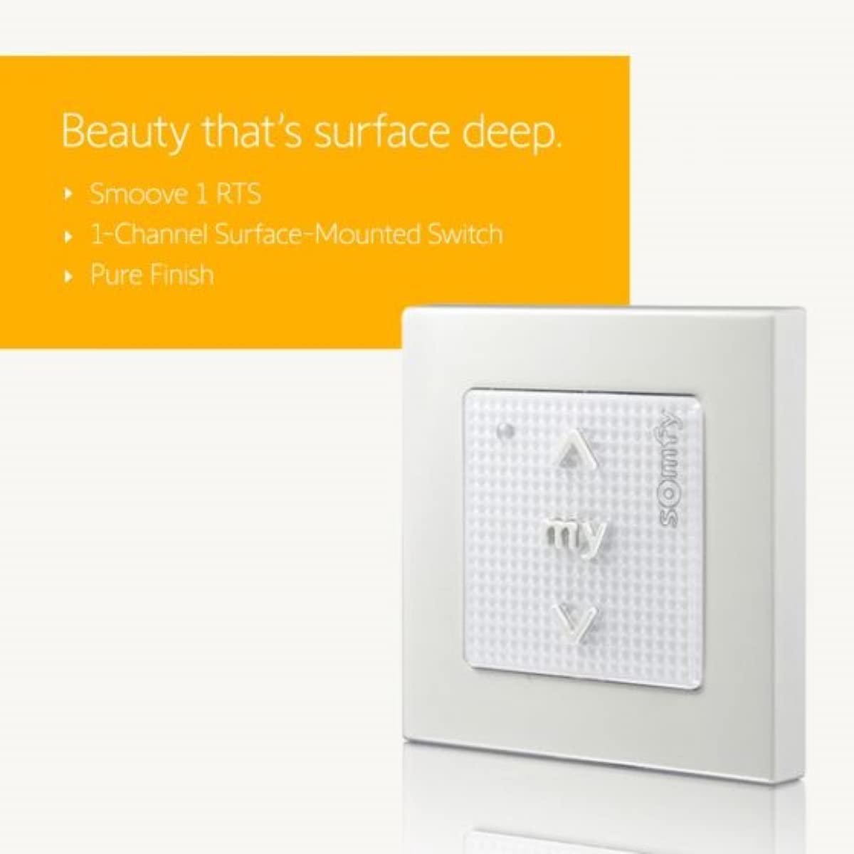 Somfy Smoove Origin 4 RTS PURE –4 Channel Wireless Wall Control-1811748 Each