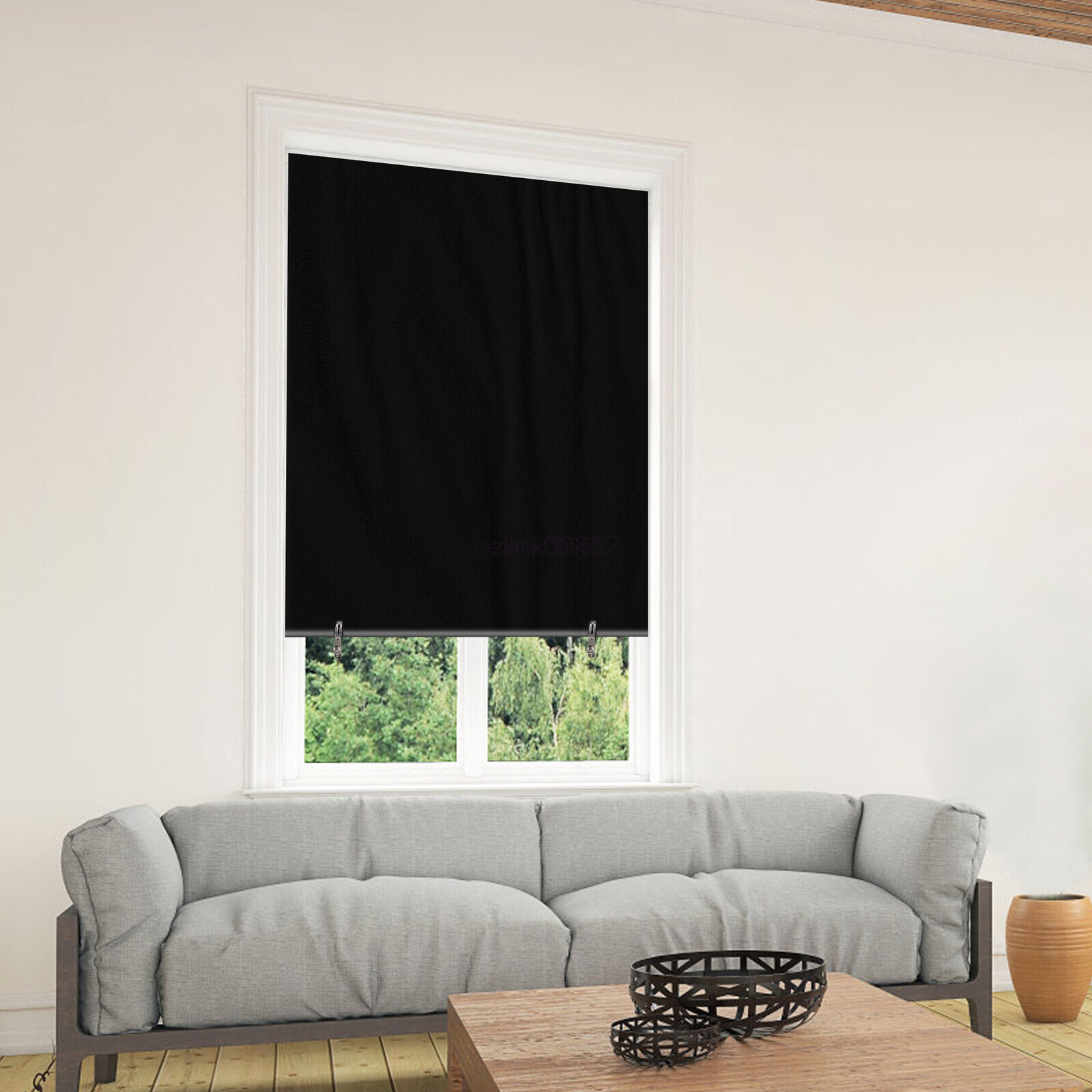 100% Blackout Roller Shades, No Tools No Drill Cordless Blinds for Windows