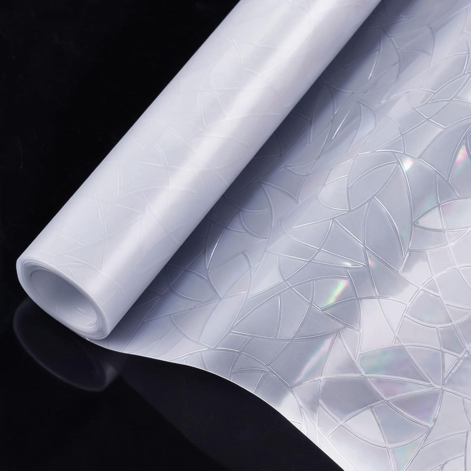 3D Rainbow Window Privacy Film – Decorative Non-Adhesive Sticker 35.4×78.7in