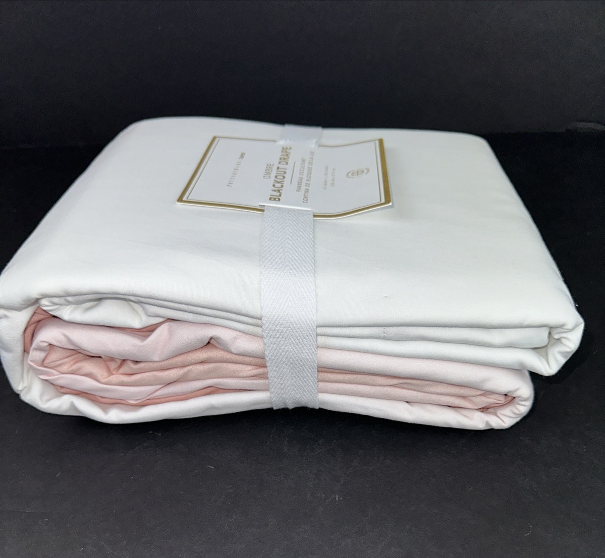 1 Pottery Barn Teen Ombre Blackout Curtain 108×52″ Blush Pink New