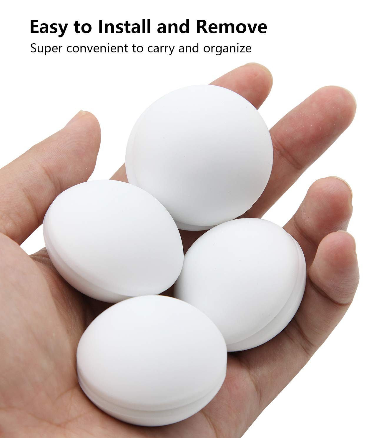 4 Packs Shower Curtain Weights, Magnetic Silicone Wrapped Heavy 4 Pack, White