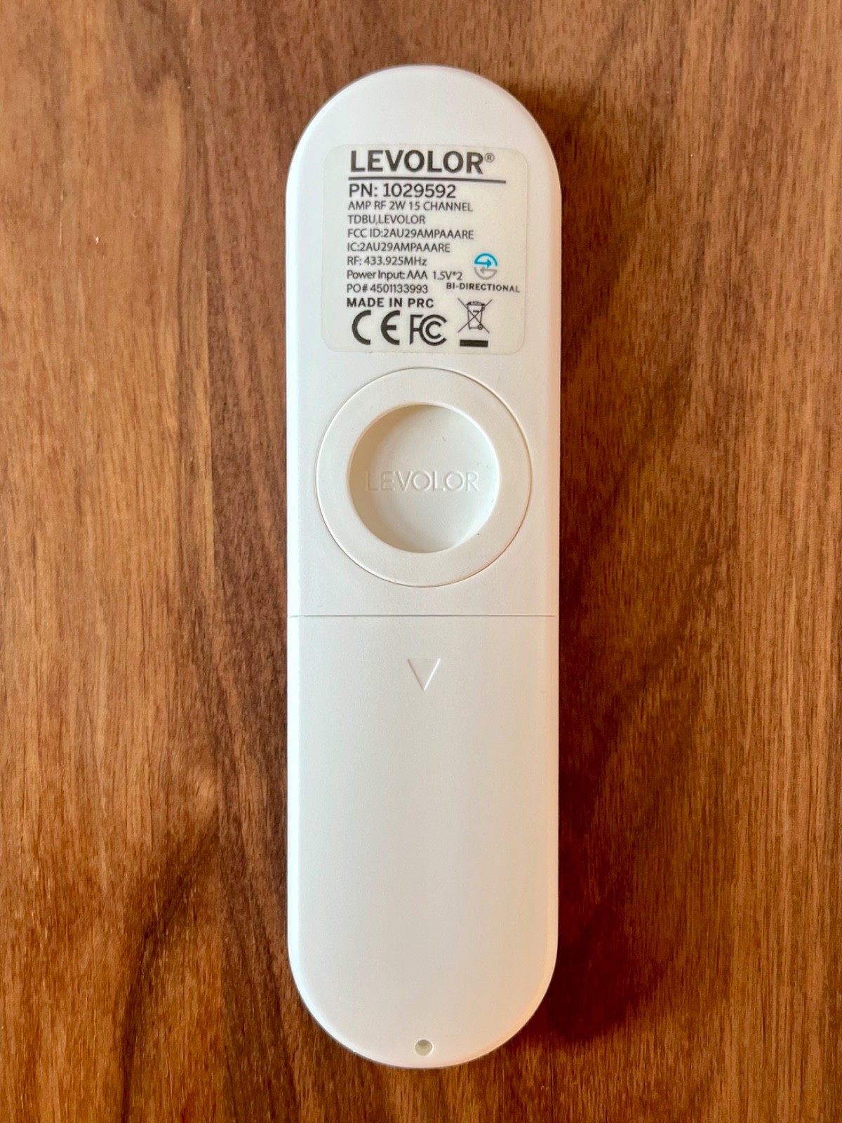 Levolor InMotion 15-Channel TDBU Remote (for TDBU or Day/Night shades only)