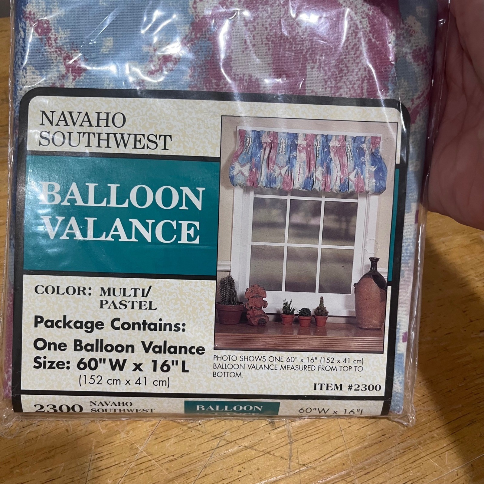Vtg Navaho Southwest Balloon Valance 60×16 Multi Pastel Boho Western Made in USA