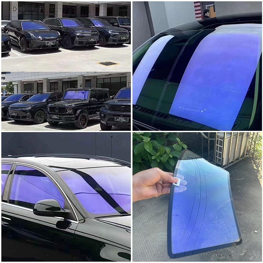 Window Tint Film for Cars, Chameleon Purple Car Window Tints，73.8% VLT Interi…