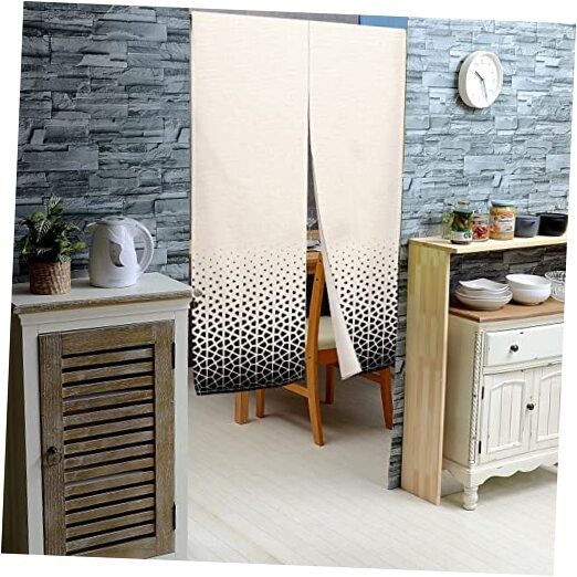 Japanese Noren Doorway Curtain Window Treatment 33.5″W x 70.9″L (Pack of 1)